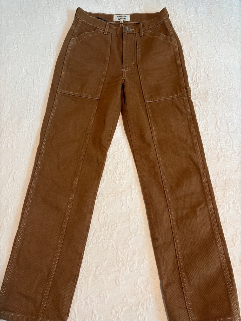 NWOT Reformation Cargo Pants in Brown Size 23
